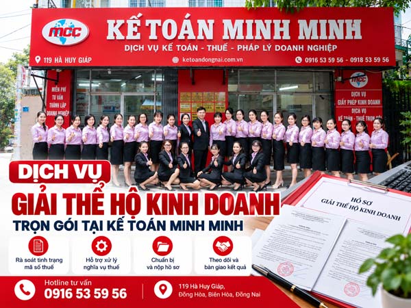 Giải thể hộ kinh doanh tại Kế toán Minh Minh