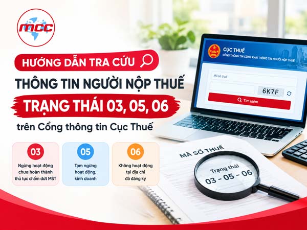 Trạng thái 03,05,06 của mã số thuế là gì