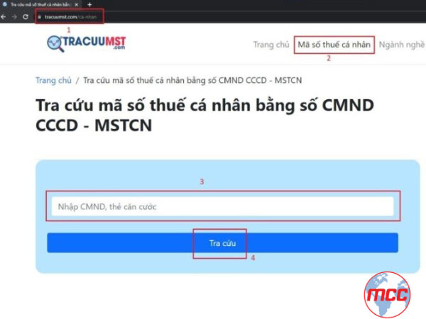Nhập thông tin tra cứu