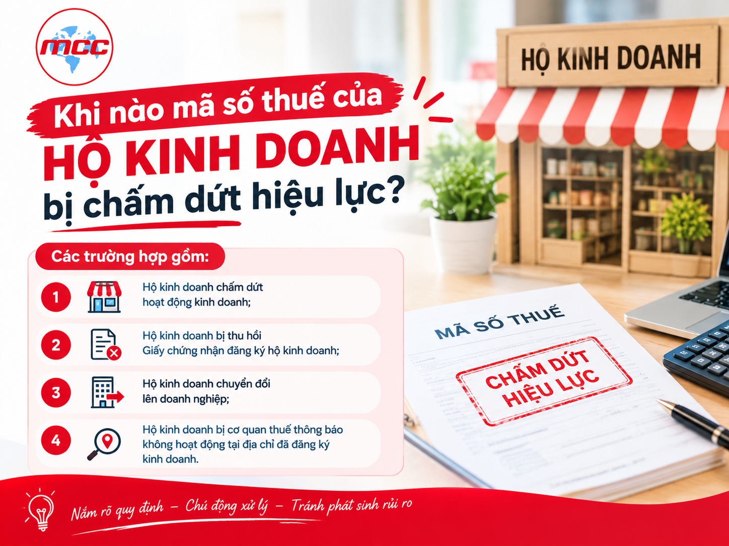 Khi nào mã số thuế của HKD bị chấm dứt hiệu lực