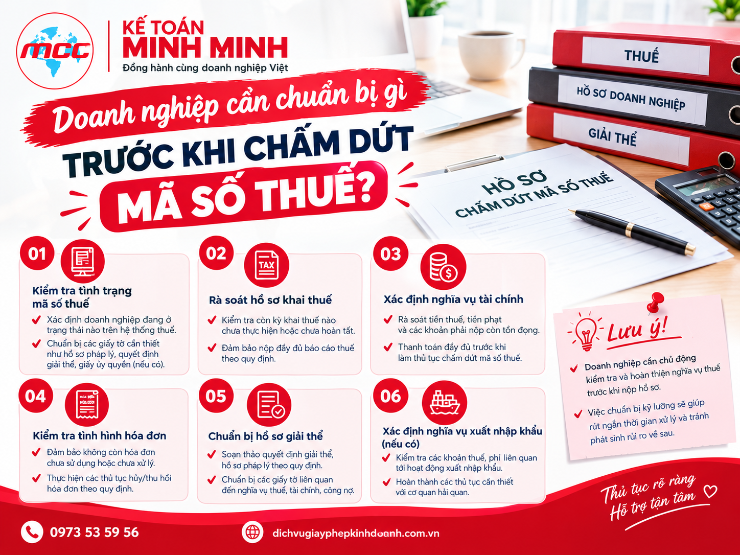 Doanh nghiệp cần chuẩn bị gì trước khi chấm dứt mã số thuế