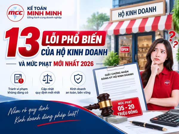 13 lỗi phổ biến của hộ kinh doanh