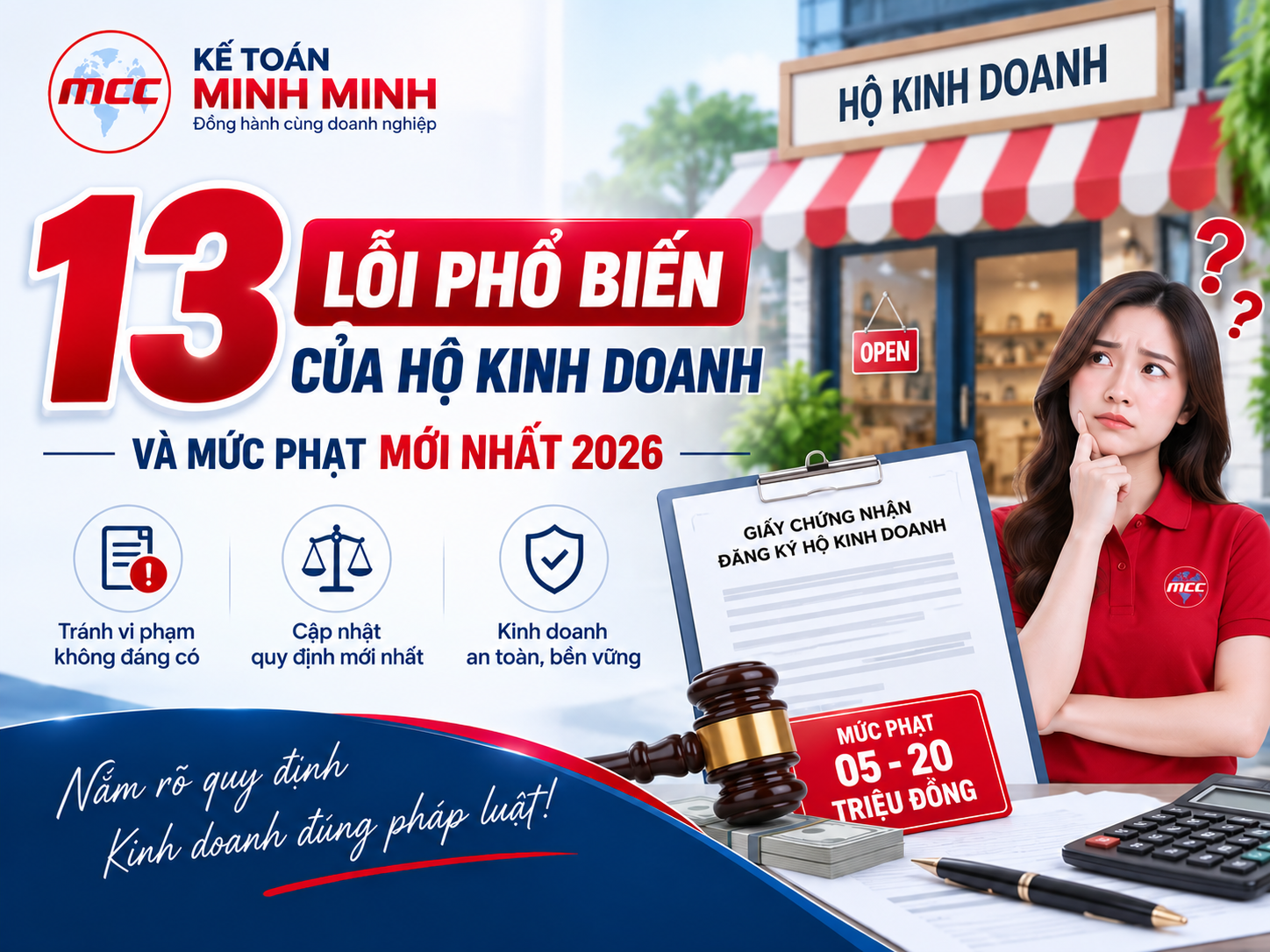 13 lỗi phổ biến của hộ kinh doanh