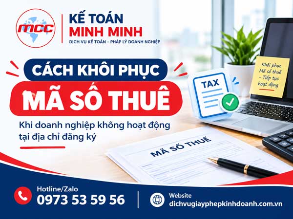 Cách khôi phục mã số thuế