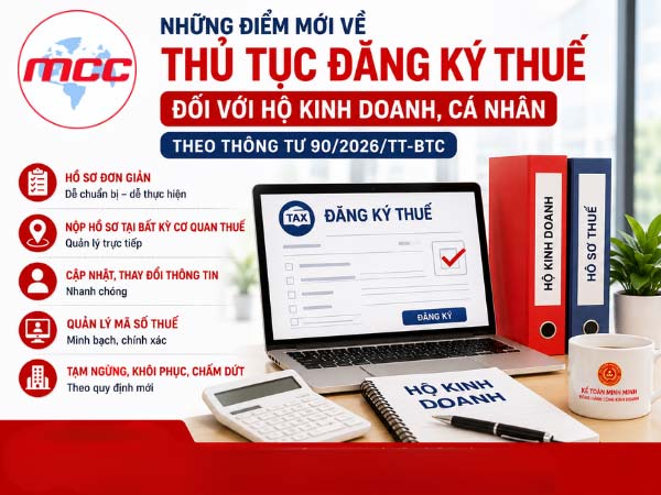 Những điểm mới về thủ tục đăng ký thuế