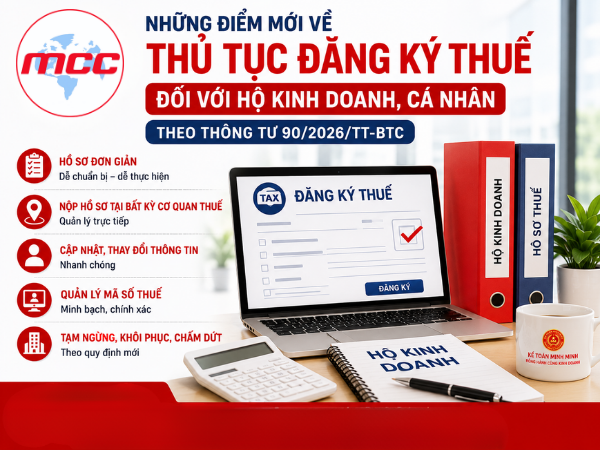 Những điểm mới về thủ tục đăng ký thuế