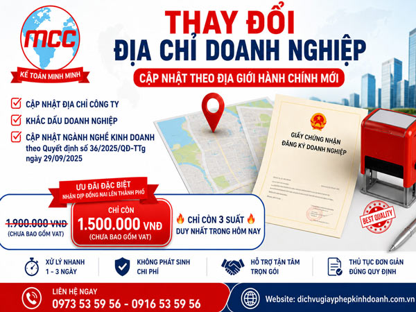 Thay đổi đại chỉ doanh nghiệp