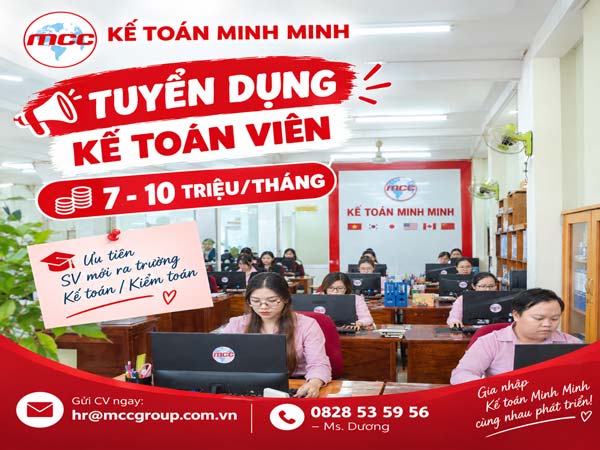 Tuyển dụng kế toán viên mới ra trường